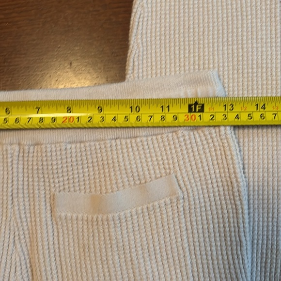 White + Warren XS Waffle Knit Lounge Pants Joggers. Cream. Heavyweight - Picture 5 of 10